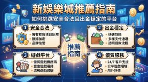 新娛樂城推薦指南：如何挑選安全合法且出金穩定的平台
